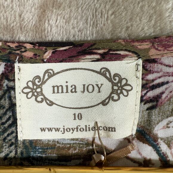 Mia Joy Floral Wrap Midi Dress | Green Boho V-Neck Feminine Dainty | Sz 10 | NWT - Picture 4 of 15